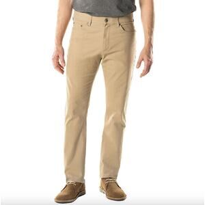Member's Mark Men's Khaki Straight Fit Mason 5 Pocket Stretch Mason Pant 34 x 32
